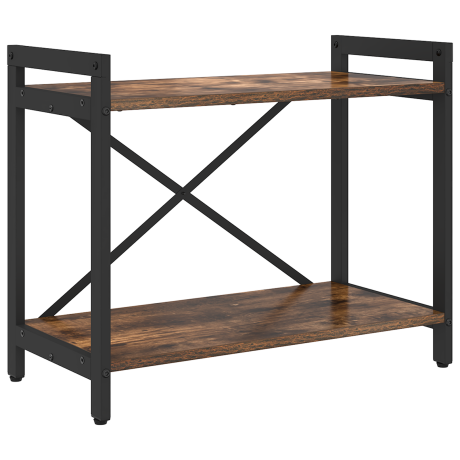 vidaXL Boekenkast Gerookt eiken 60 x 30 x 50 cm Bewerkt hout afbeelding2 - 1