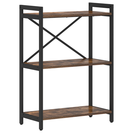 vidaXL Boekenkast Gerookt eiken 60 x 30 x 85 cm Bewerkt hout afbeelding2 - 1