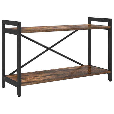 vidaXL Boekenkast Gerookt eiken 80 x 30 x 50 cm Bewerkt hout afbeelding2 - 1