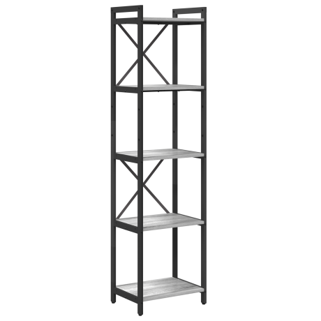 vidaXL Boekenkast Grijs sonoma 40 x 30 x 155 cm Bewerkt hout afbeelding2 - 1