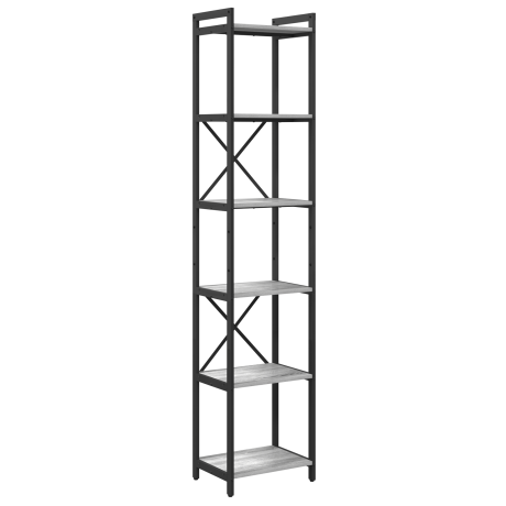 vidaXL Boekenkast Grijs sonoma 40 x 30 x 189,5 cm Bewerkt hout afbeelding2 - 1