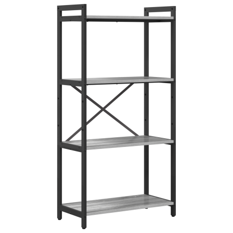 vidaXL Boekenkast Grijs sonoma 60 x 30 x 120 cm Bewerkt hout afbeelding2 - 1