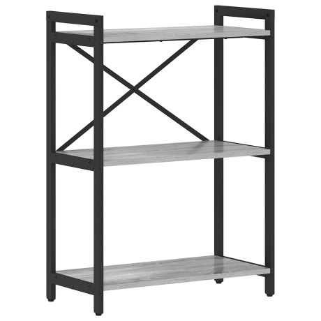 vidaXL Boekenkast Grijs sonoma 60 x 30 x 85 cm Bewerkt hout afbeelding2 - 1