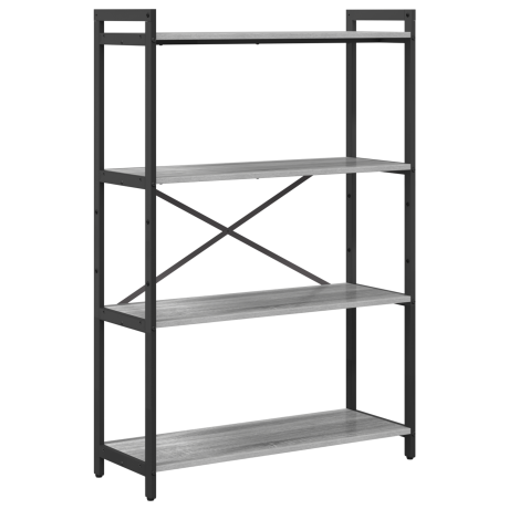 vidaXL Boekenkast Grijs sonoma 80 x 30 x 120 cm Bewerkt hout afbeelding2 - 1