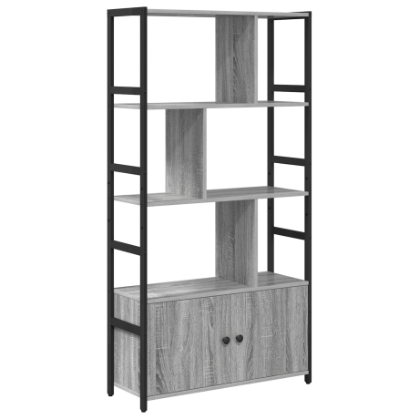 vidaXL Boekenkast Grijs sonoma 80 x 30 x 155,5 cm Bewerkt hout afbeelding2 - 1