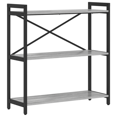 vidaXL Boekenkast Grijs sonoma 80 x 30 x 85 cm Bewerkt hout afbeelding2 - 1