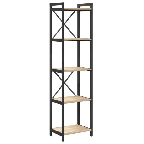vidaXL Boekenkast Sonoma Eiken 40 x 30 x 155 cm Bewerkt hout afbeelding2 - 1