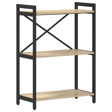 vidaXL Boekenkast Sonoma Eiken 60 x 30 x 85 cm Bewerkt hout afbeelding2 - 1