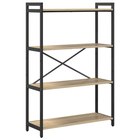 vidaXL Boekenkast Sonoma Eiken 80 x 30 x 120 cm Bewerkt hout afbeelding2 - 1