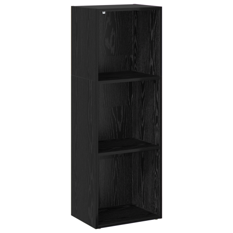 vidaXL Boekenkast Zwart Eiken 40 x 30 x 114 cm Bewerkt hout afbeelding2 - 1