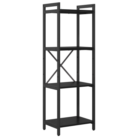 vidaXL Boekenkast Zwart Eiken 40 x 30 x 119 cm Bewerkt hout afbeelding2 - 1