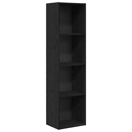 vidaXL Boekenkast Zwart Eiken 40 x 30 x 152 cm Bewerkt hout afbeelding2 - 1