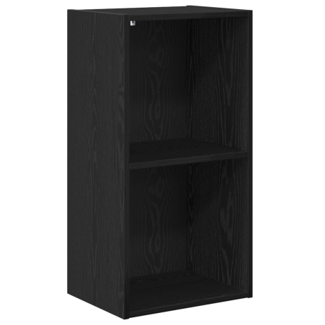 vidaXL Boekenkast Zwart Eiken 40 x 30 x 77 cm Bewerkt hout afbeelding2 - 1