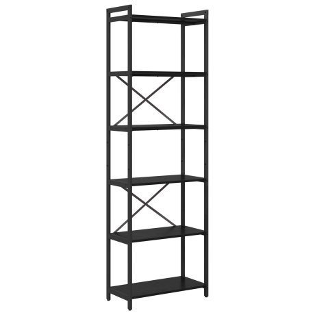 vidaXL Boekenkast Zwart Eiken 60 x 30 x 189,5 cm Bewerkt hout afbeelding2 - 1
