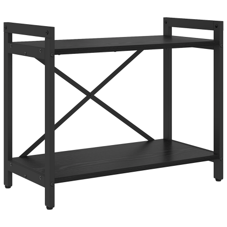 vidaXL Boekenkast Zwart Eiken 60 x 30 x 50 cm Bewerkt hout afbeelding2 - 1