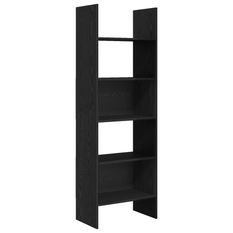 vidaXL Boekenkast Zwart eiken 60 x 35 x 180 cm Bewerkt hout afbeelding2 - 1