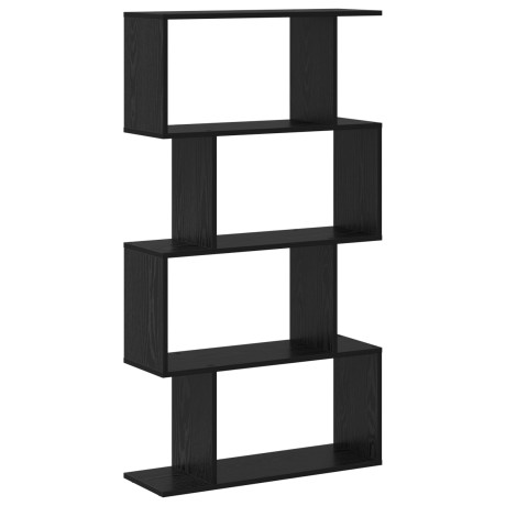 vidaXL Boekenkast Zwart eiken 70 x 24 x 129 cm Bewerkt hout afbeelding2 - 1