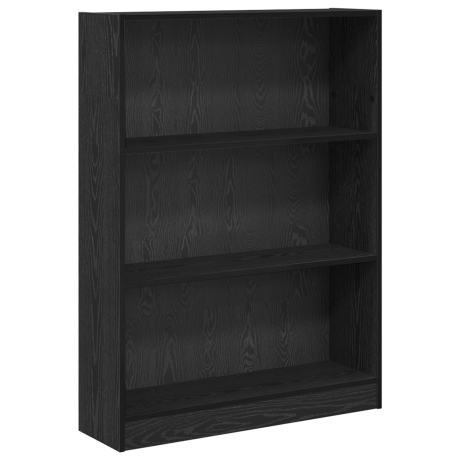 vidaXL Boekenkast Zwart Eiken 80 x 24 x 109 cm Bewerkt hout afbeelding2 - 1