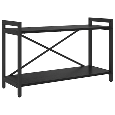 vidaXL Boekenkast Zwart Eiken 80 x 30 x 50 cm Bewerkt hout afbeelding2 - 1