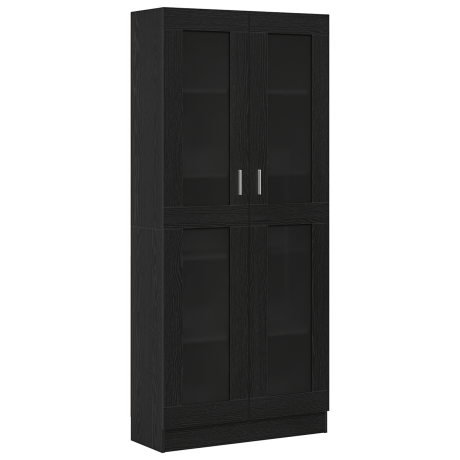 vidaXL Boekenkasten 2 st 82,5x30,5x185 cm bewerkt hout zwart eiken afbeelding2 - 1