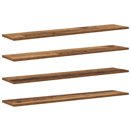 vidaXL Boekenplank Bord 4 pcs Bruin 100 x 40 x 1.5cm Spaanplaat afbeelding2 - 1