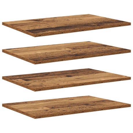 vidaXL Boekenplank Bord 4 pcs Bruin 100 x 40 x 1.5cm Spaanplaat afbeelding2 - 1