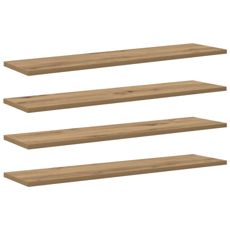 vidaXL Boekenplank Bord 4 pcs Bruin 100 x 40 x 1.5cm Spaanplaat afbeelding2 - 1