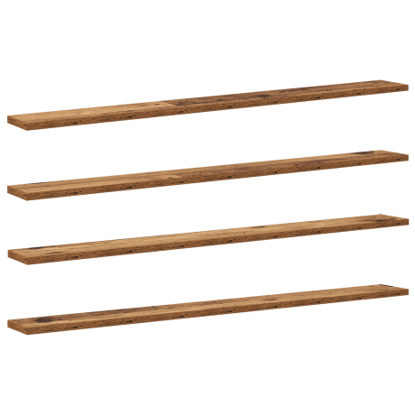 vidaXL Boekenplank Bord 4 pcs Bruin 100 x 40 x 1.5cm Spaanplaat afbeelding2 - 1