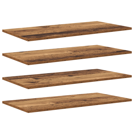 vidaXL Boekenplank Bord 4 pcs Bruin 100 x 40 x 1.5cm Spaanplaat afbeelding2 - 1