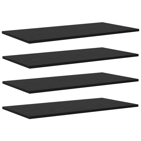 vidaXL Boekenplank Bord 4 pcs Zwart 100 x 40 x 1.5cm Spaanplaat afbeelding2 - 1