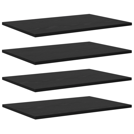 vidaXL Boekenplank Bord 4 pcs Zwart 100 x 40 x 1.5cm Spaanplaat afbeelding2 - 1