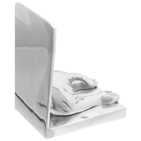 vidaXL Boekensteunen 2 st hond 12x15x18 cm aluminium zilverkleurig afbeelding2 - 1