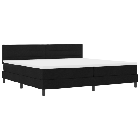 vidaXL Box Spring Bed met Matras & LED Zwart 200x200 cm Stof afbeelding2 - 1
