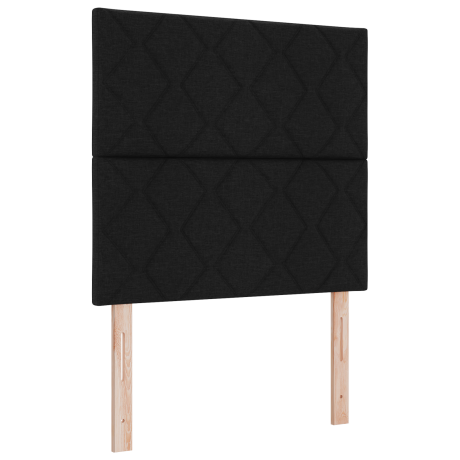 vidaXL Box Spring Bed met Matras & LED Zwart 90x190 cm Stof afbeelding2 - 1