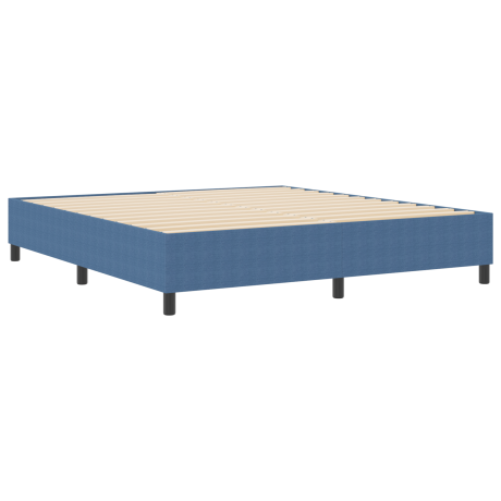 vidaXL Platform bedframe Blauw 180 x 200 cm Katoen Stof afbeelding2 - 1