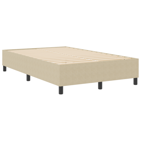 vidaXL Boxspring Bed Lichtgroen Grijs 120x200 cm Katoen afbeelding2 - 1