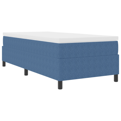vidaXL Boxspringbed Blauw en Wit 80 x 200 cm Katoen Stof afbeelding2 - 1