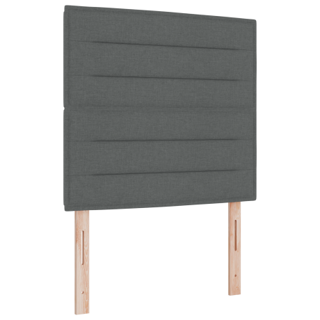 vidaXL Boxspring bed met matras met LED Donkergrijs 120 x 190 cm Stof afbeelding2 - 1