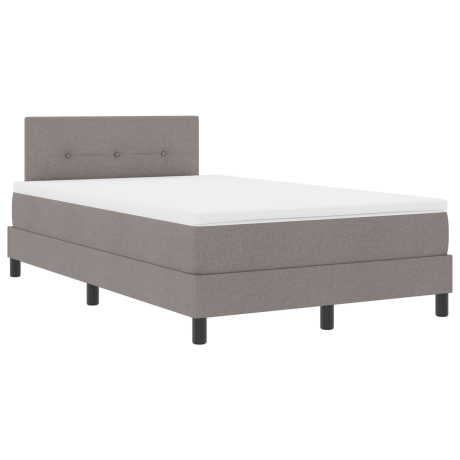 vidaXL Boxspring Bed met Matras Taupe 120x200 cm Stoffen afbeelding2 - 1