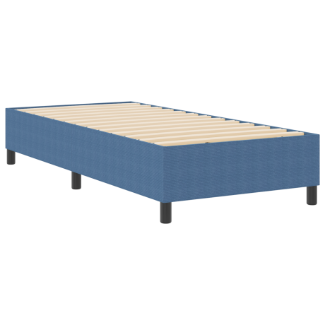 vidaXL Platform bedframe Blauw 90 x 200 cm Katoen Stof afbeelding2 - 1