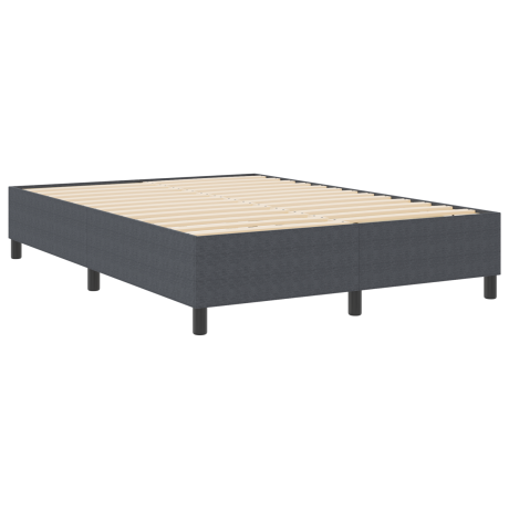 vidaXL Boxspringbed Donkergrijs 160x200 cm Katoen afbeelding2 - 1