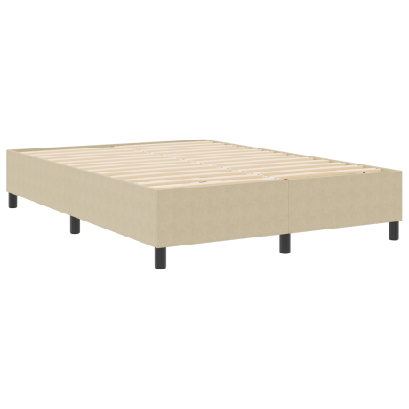 vidaXL Boxspringbed Lichtgroen Grijs 160x200 cm Katoen afbeelding2 - 1