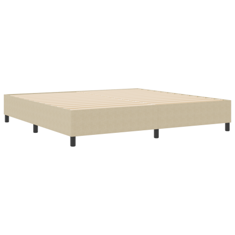 vidaXL Platform bedframe Grijs groen 200 x 200 cm Katoen Stof afbeelding2 - 1