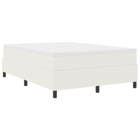 vidaXL Boxspringbed met Matras Crème 140x200 cm Katoen afbeelding2 - 1