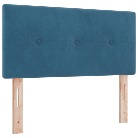 vidaXL Boxspringbed met matras fluweel donkerblauw 90x190 cm afbeelding2 - 1