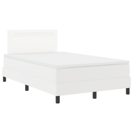 vidaXL Boxspringbed met matras kunstleer grijs Small Double afbeelding2 - 1