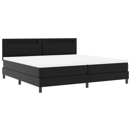 vidaXL Boxspringbed met matras met LED Zwart 200 x 200 cm Kunstleer afbeelding2 - 1