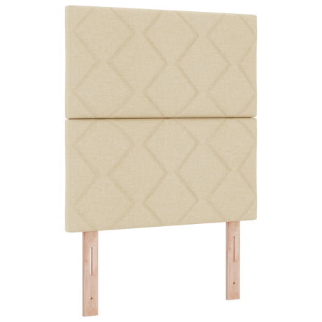 vidaXL Boxspringbed met Matras & LED Crème 80x200 cm Stof afbeelding2 - 1