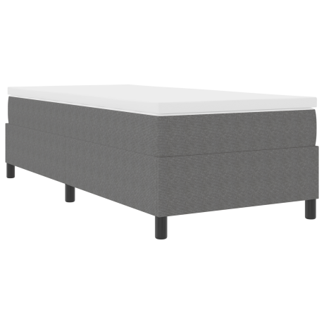 vidaXL Boxspringbed Lichtgrijs en wit. 90 x 190 cm Katoen Stof afbeelding2 - 1