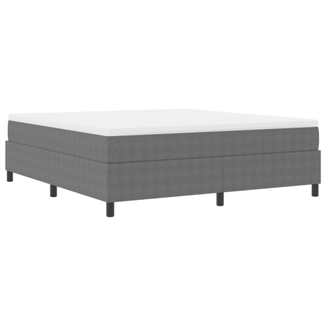 vidaXL Boxspringbed Lichtgrijs en wit. 180 x 200 cm Katoen Stof afbeelding2 - 1